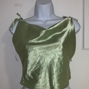 Pastel Green Cowl neck top